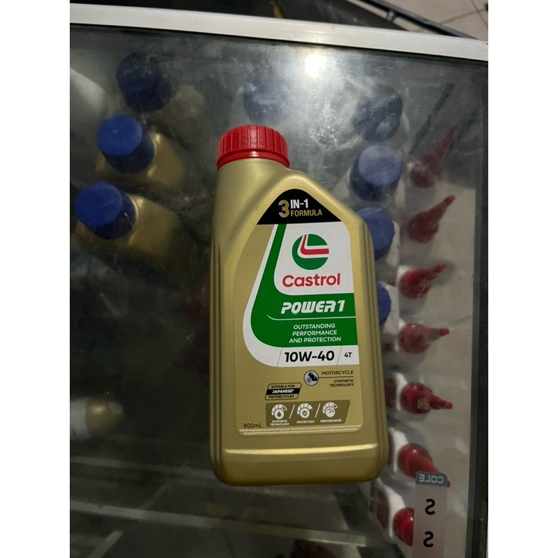 OLI MESIN CASTROL POWER MOTOR BEBEK castrol power1 sae 10w-40 800ml