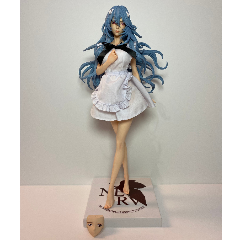 [ Foto Asli ] Statue  Shin Evangelion [ CAST OFF ]  Ayanami Rei [ Premium Quality ] Recast 45cm