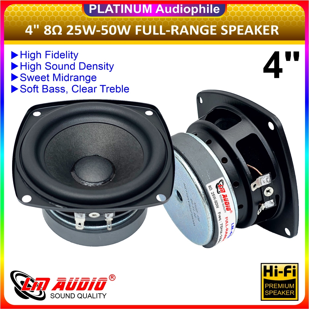 Speaker 4" inch Full-range 25W-50W 8 ohm Fullrange Speker LM-4015