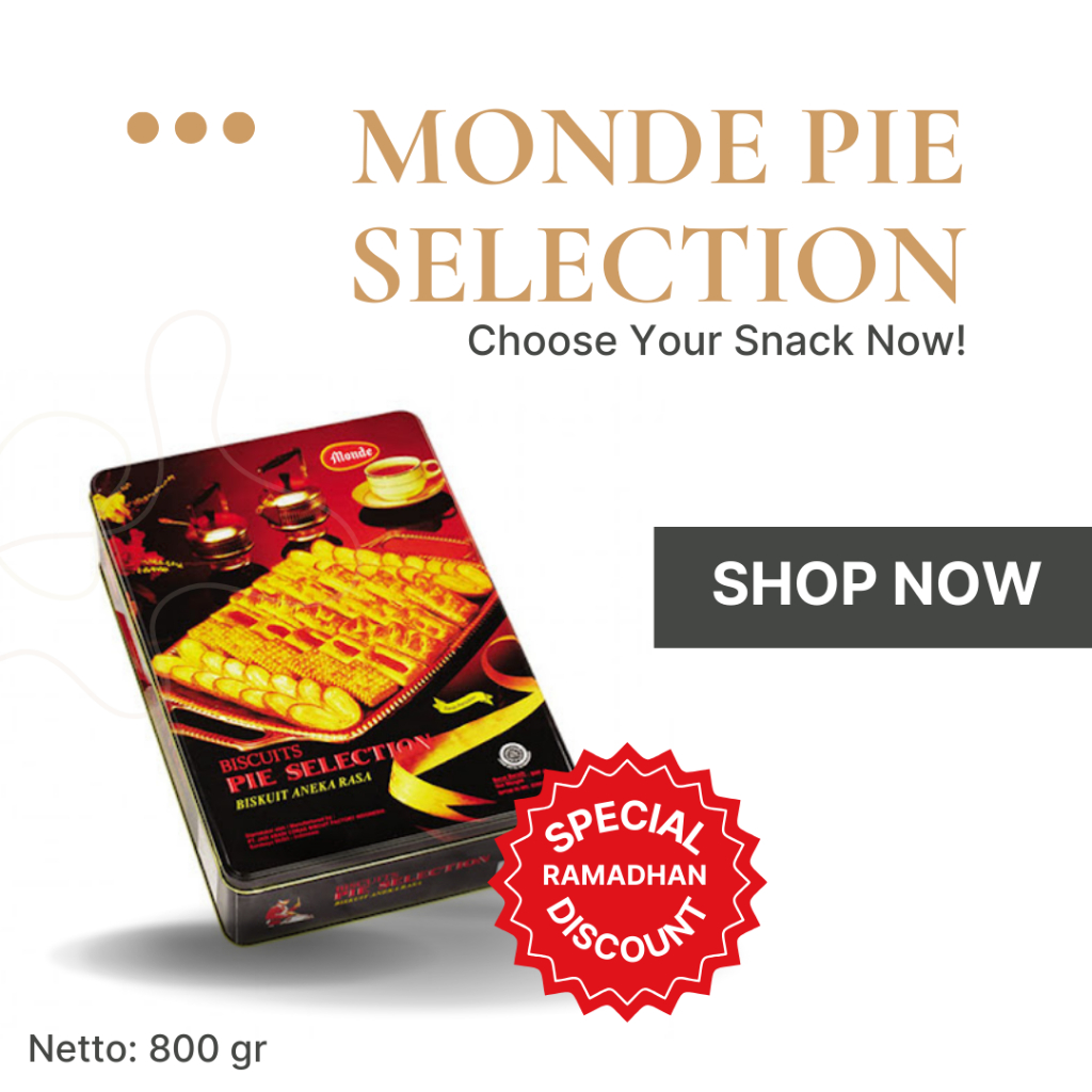 

MONDE Pie Selection 800gr - Kue Kering Premium | Diskon Spesial Ramadhan!