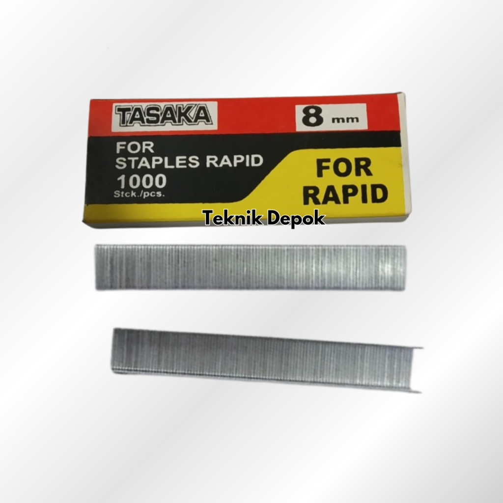 

Refill Staple Gun 8 mm Isi Ulang Tacker Staples 5/16 inch Straples Buku Spanduk Jok Hecter Hekter Cekrekan Stapler 1000 pcs