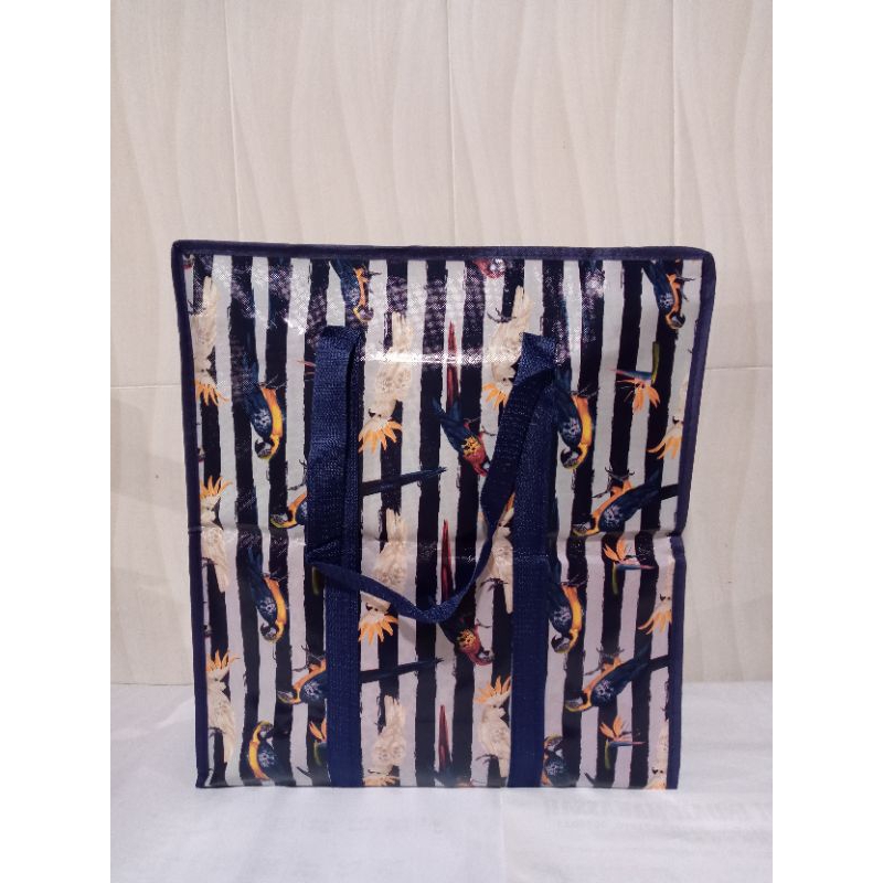 tas karung ukuran sedang motif burung / tas karung cantik dan murah / tas rinjani sedang