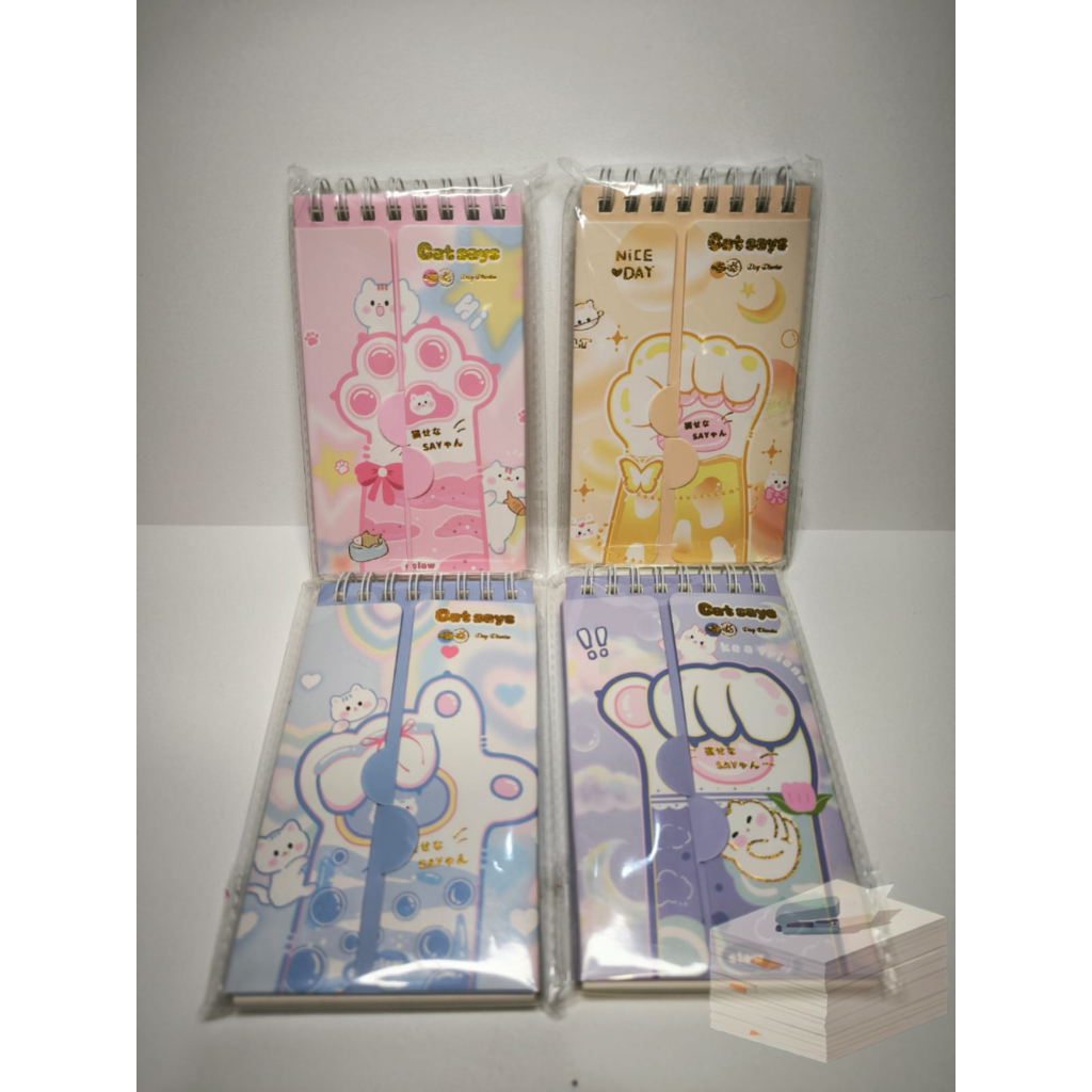 

Buku Catatan Notes Lucu Notebook Spiral Cat Paw 74 mm x 128 mm Buku catatan kecil