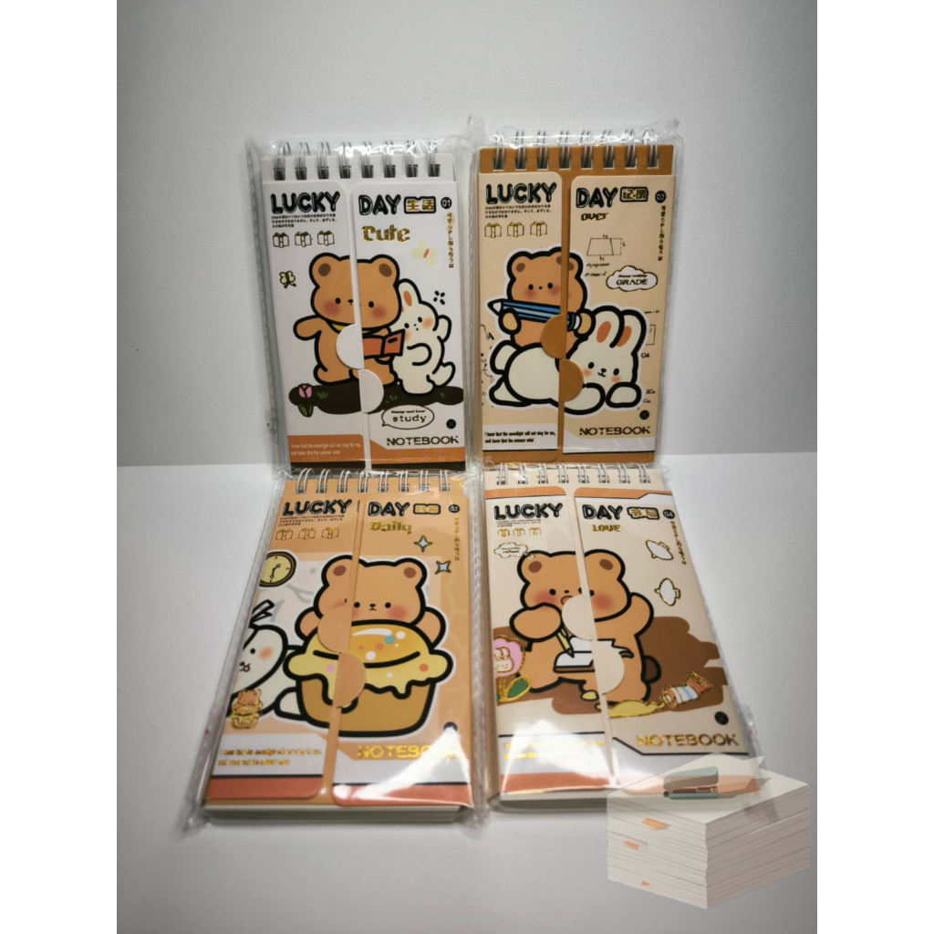 

Buku Catatan Notes Lucu Notebook Spiral Bear 74 mm x 128 mm Buku catatan kecil