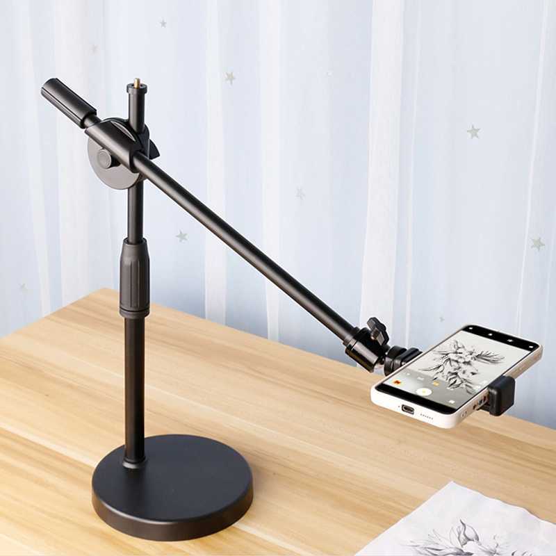 Holder HP unboxing konten Ring Light stand braket Overhead TaffSTUDIO