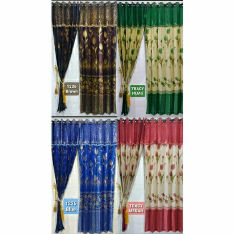 Gorden Blackout Tracy Smokring 1x2,25 Meter Gorden Jodha Tebal Minimalis