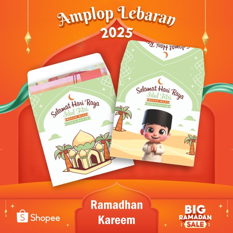 (50pcs) amplop lebaran idul Fitri 2025 amplop thr angpao lebaran idul Fitri