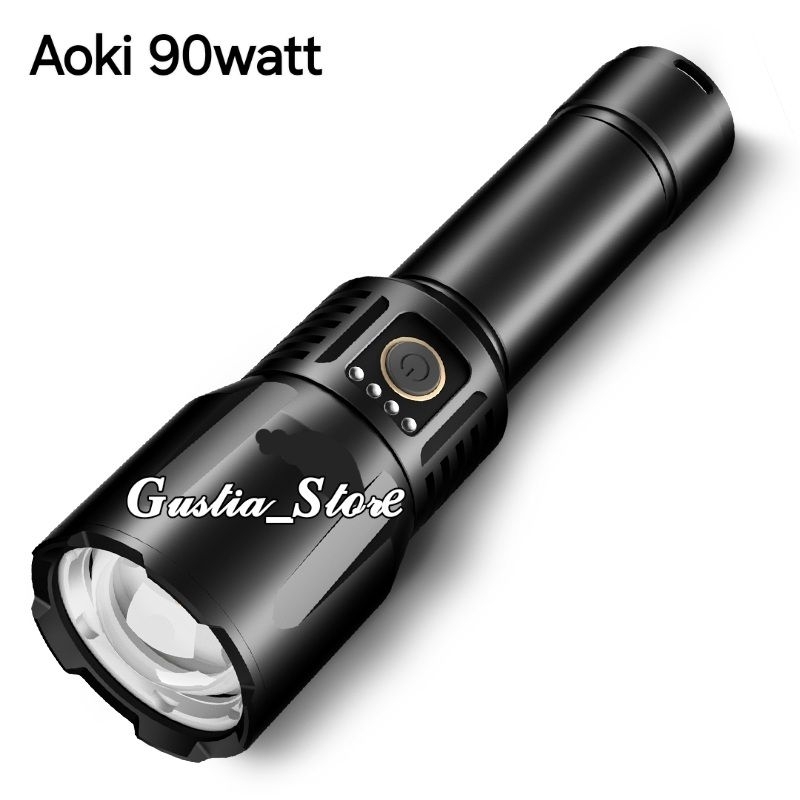 Senter super terang kualitas tinggi AOKI Cahaya tahan lama