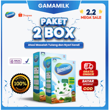 

PROMOOO!! GAMAMILK PAKET 2 BOX - Susu Etawa Plus Ekstrak Gamat - Original