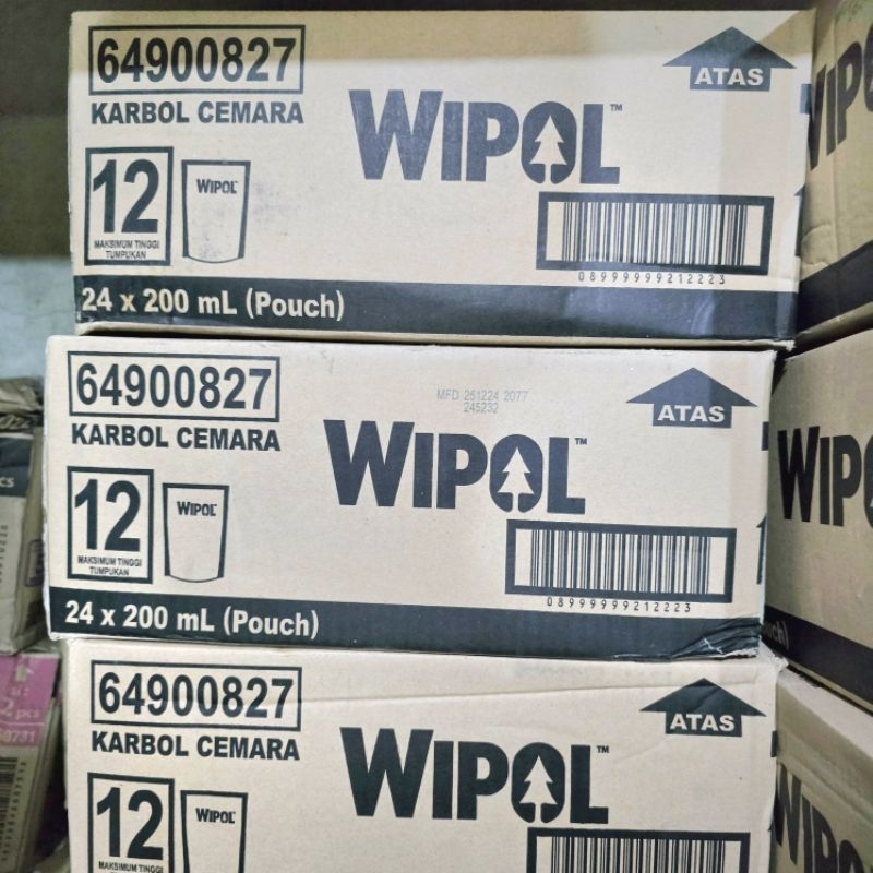 (1 karton / 24 pcs) Wipol Karbol Cemara Pembersih Lantai 200ml 190gr grosir per karton