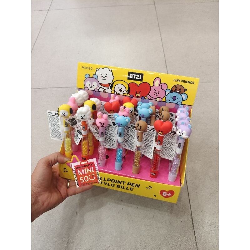 

MINISO x BT21 Flashing Ballpoint Pen BT21 Collection (0.7mm, Black) KOYA, SHOOKY, MANG, COOKY, TATA, RJ, CHIMMY