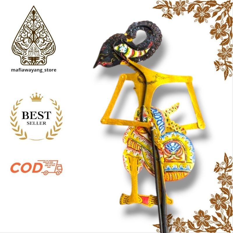 Wayang Kulit Asli ARJUNA JANAKA 60cm Standar Dalang