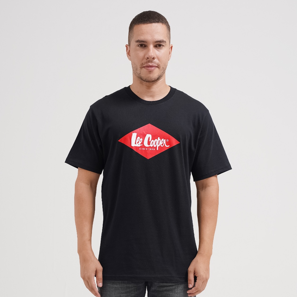 Lee Cooper T-shirt Logo Diamond Red Black