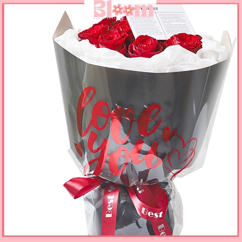 

15 Lembar Flower Wrapping Transparant Cellophane Waterproof Kertas Buket Bunga Valantine KB60