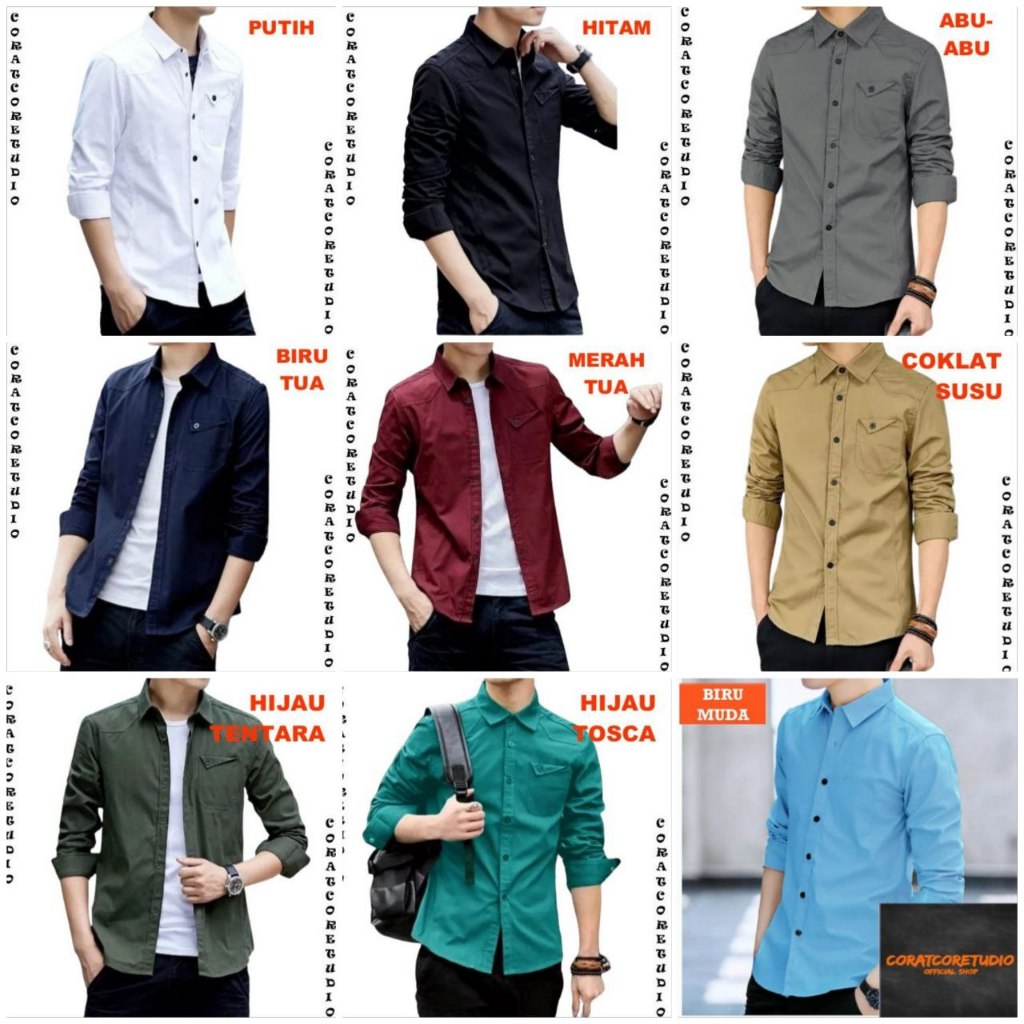 10XL 9XL 8XL 7XL 6XL 5XL 4XL 3XL XXL XL L M S XS Shirt Jumbo Big SIze Hem Pria Kemeja Cowok 1 Kanton