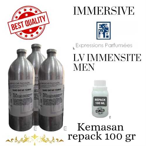 100 GR IMMERSIVE BY EXPRESSION INSPIRED LV IMMENSITE FOR MEN BIBIT MURNI ORIGINAL PABRIK