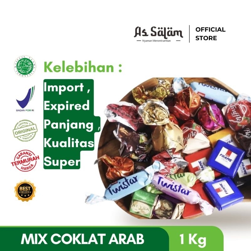 

Coklat Arab Turki Mix - Oleh oleh Haji dan Umroh Termurah - 1 Kg