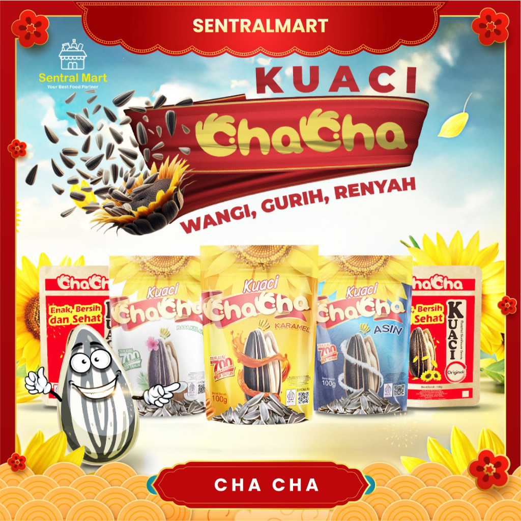 

ChaCha Kuaci Biji Bunga Matahari Pouch 100gr