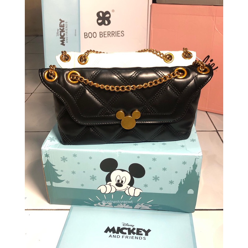 Tas Sling Bag Disney Mickey Black - Online Store Purwokerto