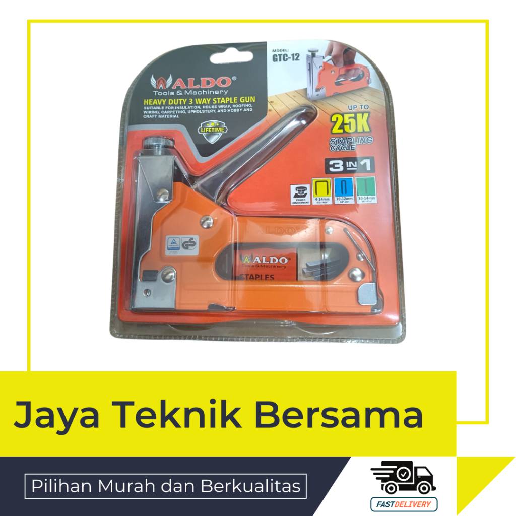 

Stapler Tembak / Guntacker / GTC-12 heavy duty 3 way STAPLER GUN ALDO