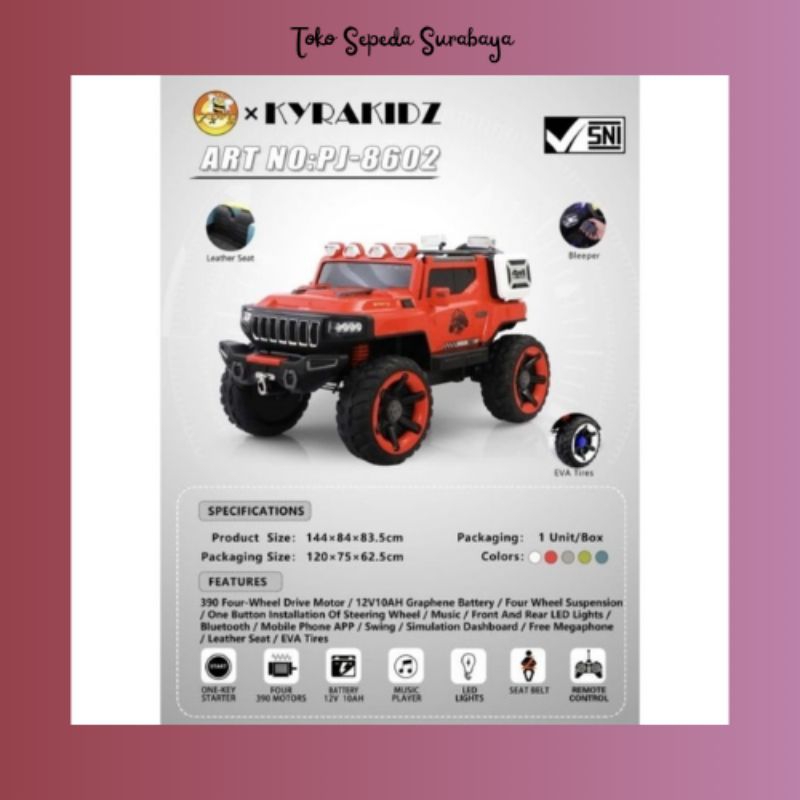 MOBIL MOBILAN AKI PACIFIC PJ 8602 MAINAN ANAK MOBILAN JEEP BARU