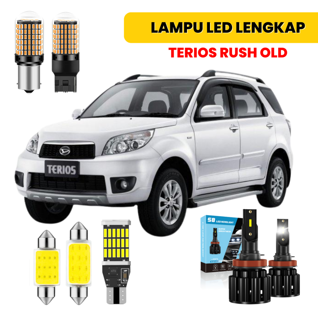 (RUSH TERIOS OLD) LAMPU LED LENGKAP 1 MOBIL