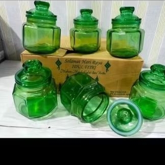 Toples hijau set 6/toples kaca