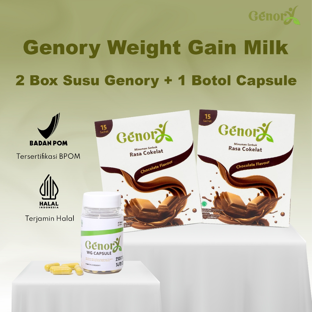 

GENORY Bundling 2 Box Susu + 1 Botol Kapsul Penggemuk