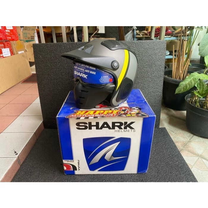 HELM HALF FACE ORIGINAL HELM SHARK X DRAK TERRENCE YELLOW