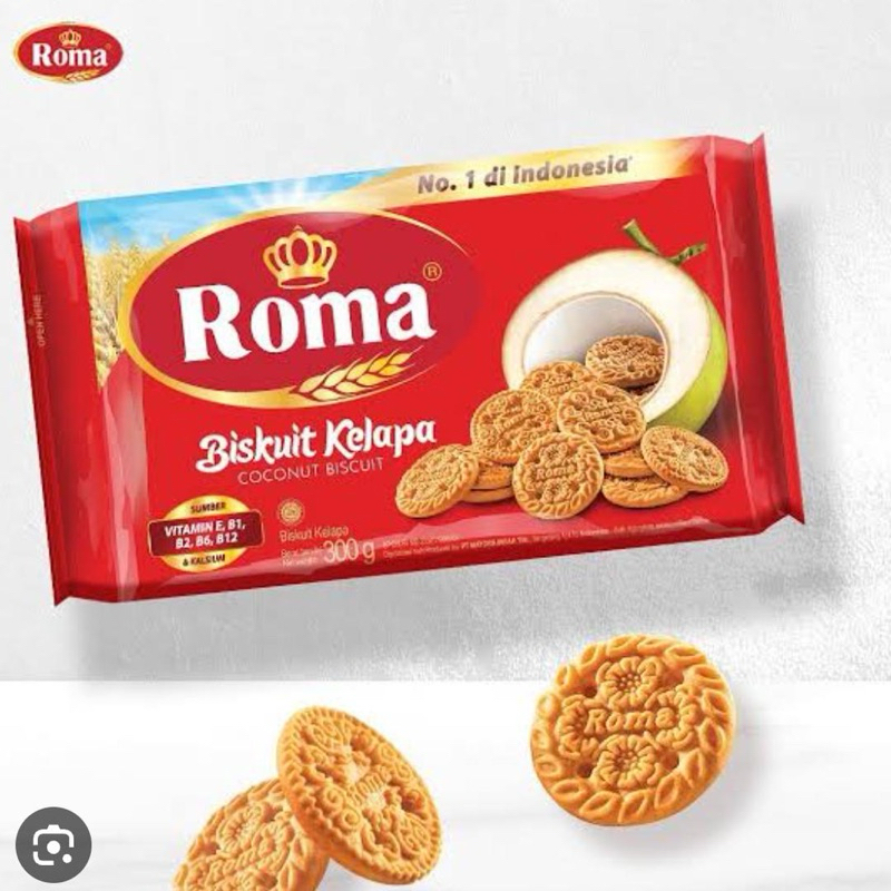 

ROMA BISKUIT KELAPA [ 1 BUNGKUS @300G ] | ROMA COCONUT BISCUIT NO 1 DI INDONESIA