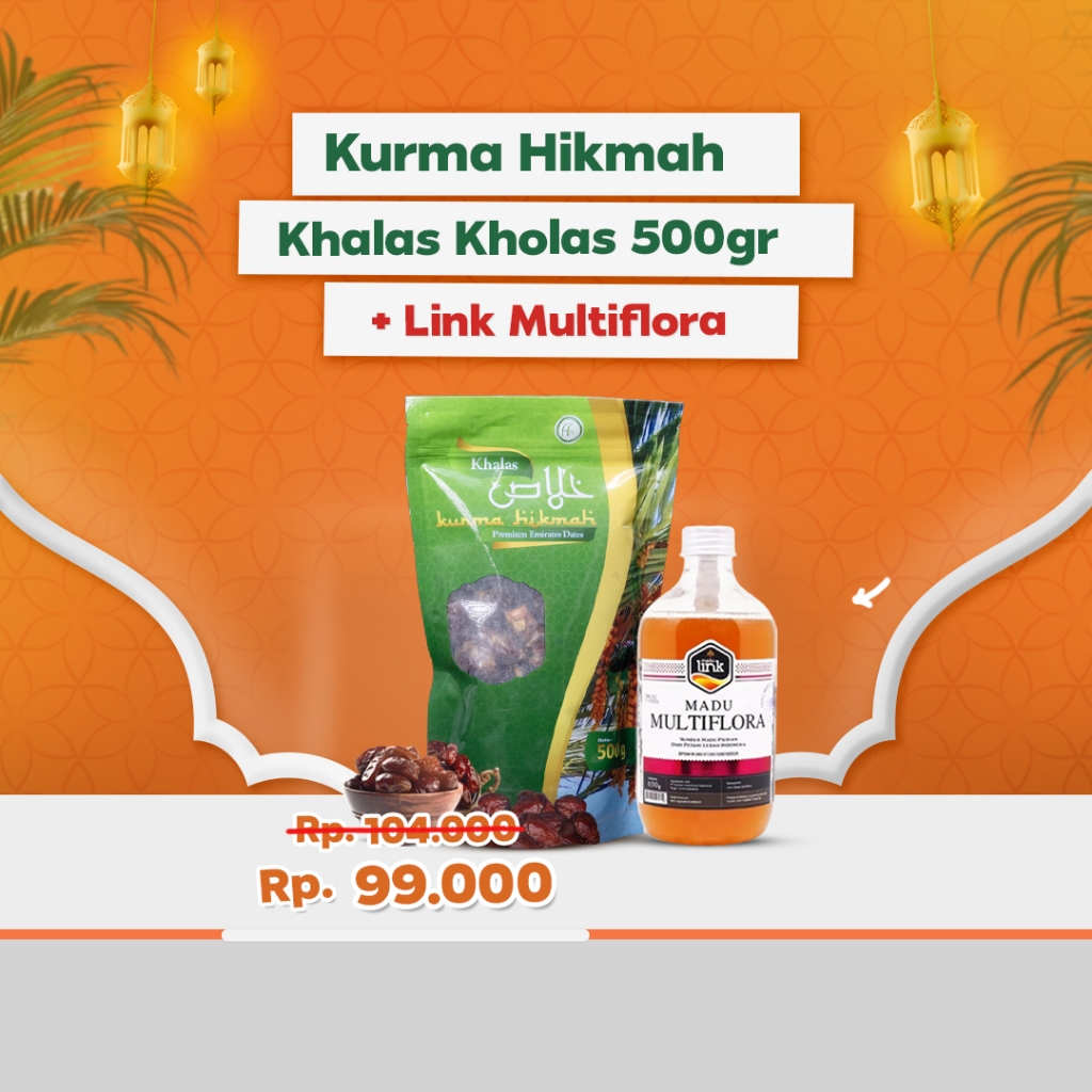 

Kurma Hikmah Khalas Kholas 500gr + Link Multiflora