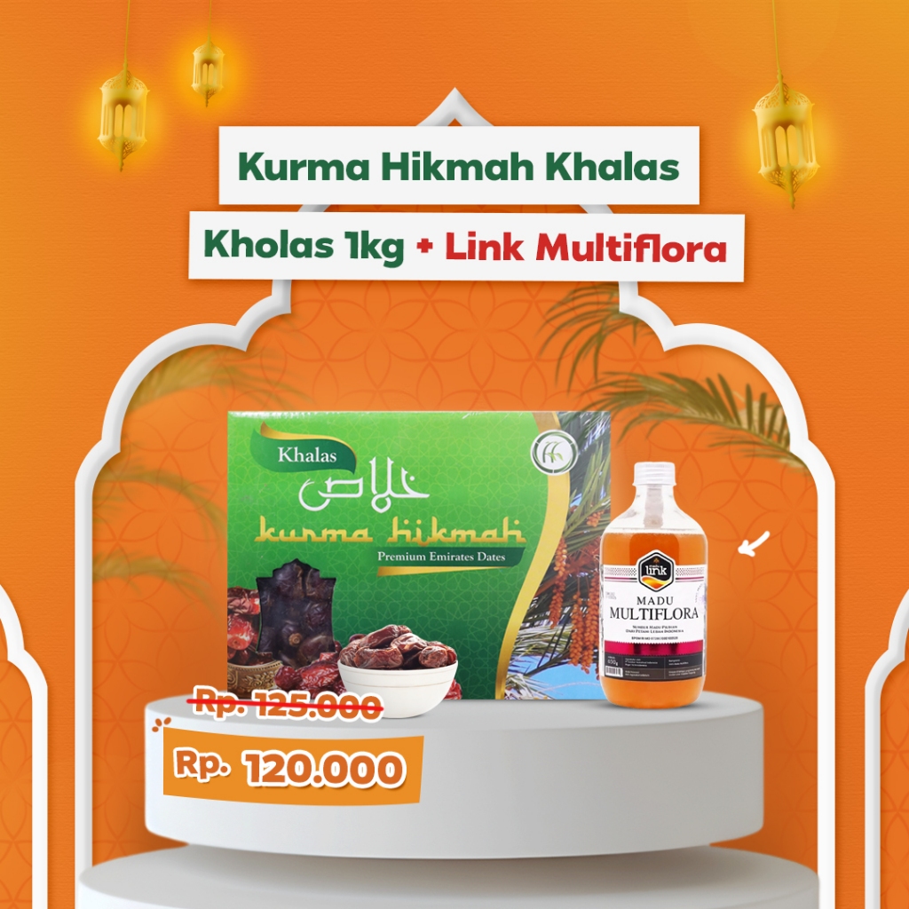 

Kurma Hikmah Khalas Kholas 1kg + Link Multiflora