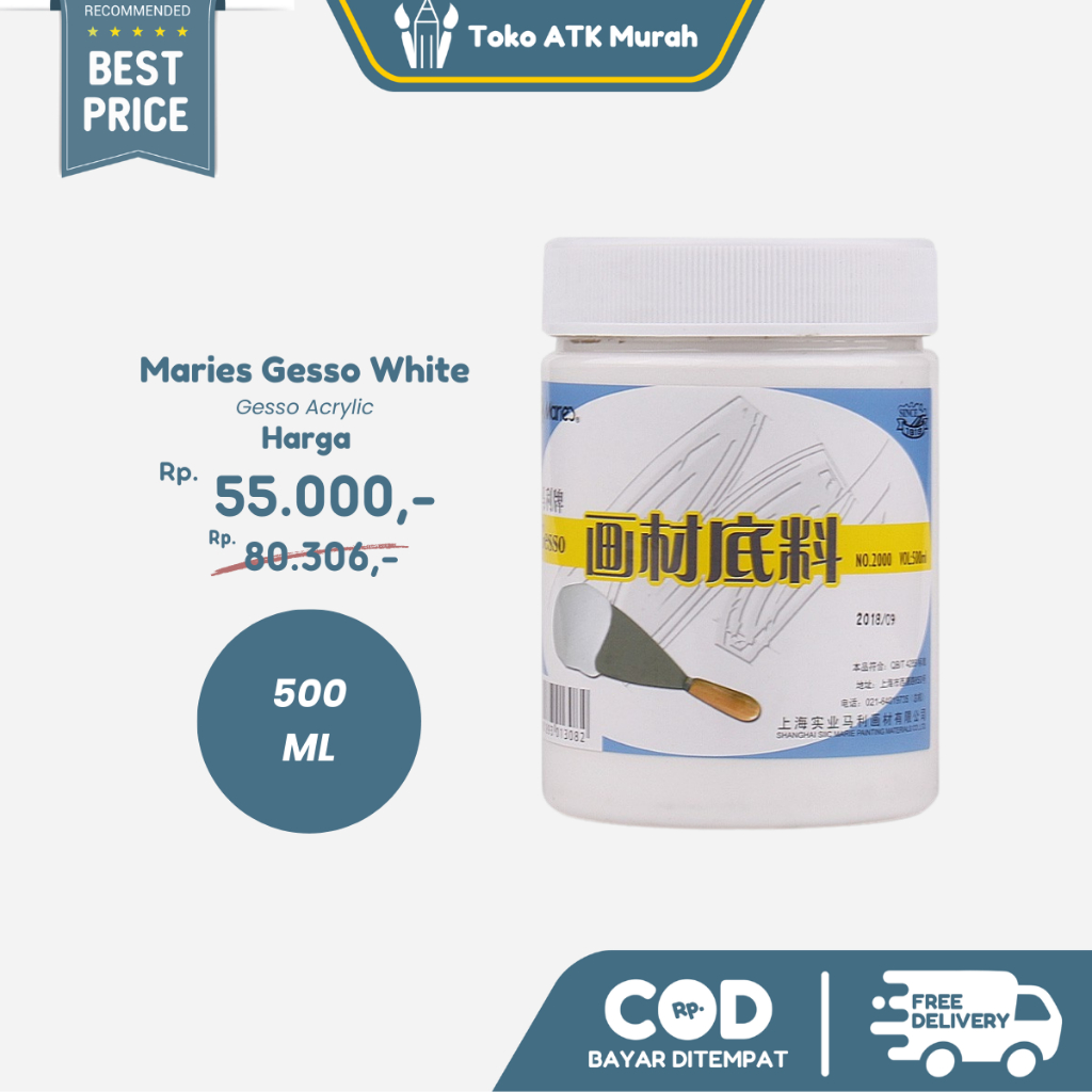 

Maries Gesso White 500ML (Primer Color)