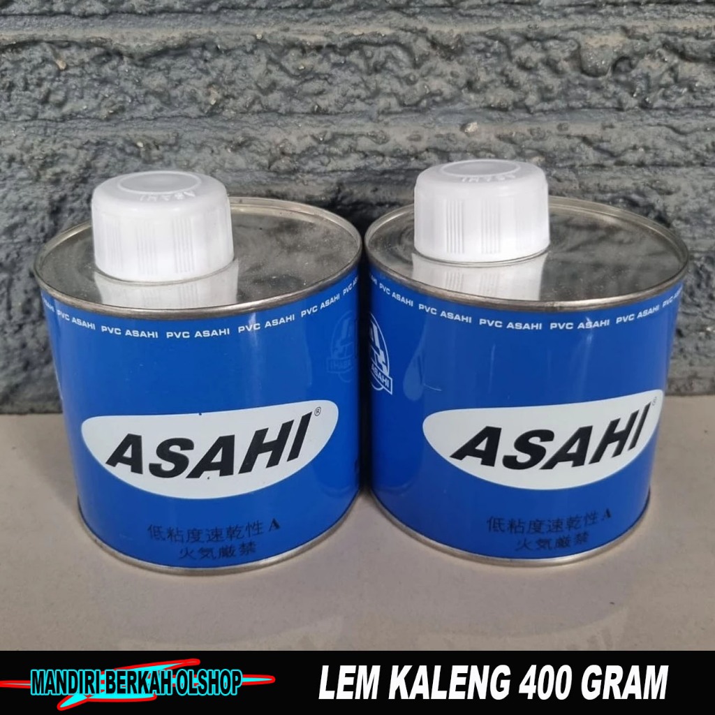 Lem Pipa PVC ASAHI Kaleng 400 Gram / Lem Pipa Paralon 400 Gram