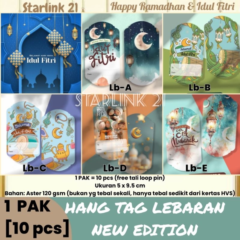 

[10 PCS] HANG TAG LEBARAN IDUL FITRI NEW EDITION | Hang Tag Ekonomis