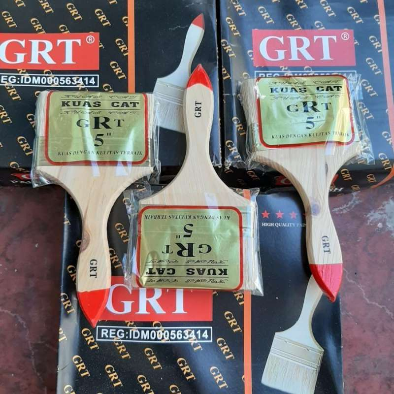 Kuas Cat Kayu Besi Tembok GRT 5 Inch