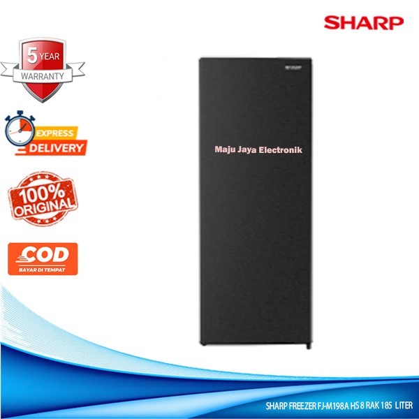 SHARP Freezer 8 Rak 185 Liter FJM 198 A HS Low Watt Stand Freezer 49 W