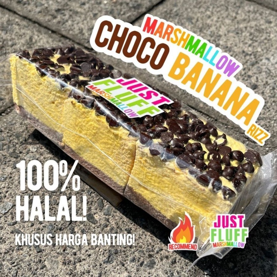 

Marshmallow JustFluff Choco Banana [HALAL] [3 KOTAK] Gourmet Marshmallow JustFluff