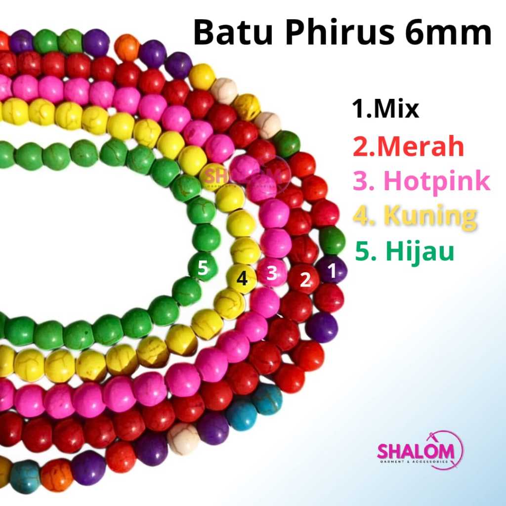 Batu Alam/ BATU PHIRUS 6M /BLUE PHIRUS /Bahan Kerajinan Tangan/ Bahan Gelang/Manik/ DIY