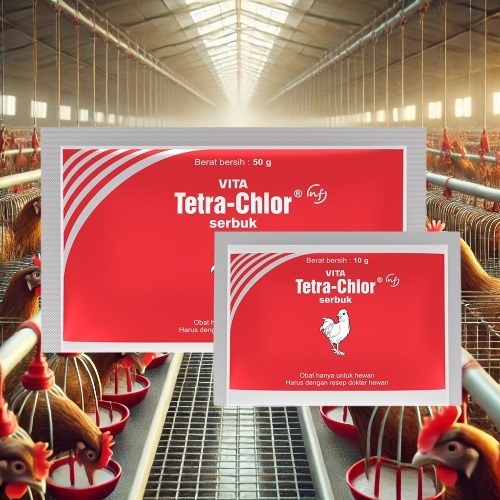 Tetra Chlor Serbuk 250 gr Medion obat CRD Snot Pullorum pada ayam
