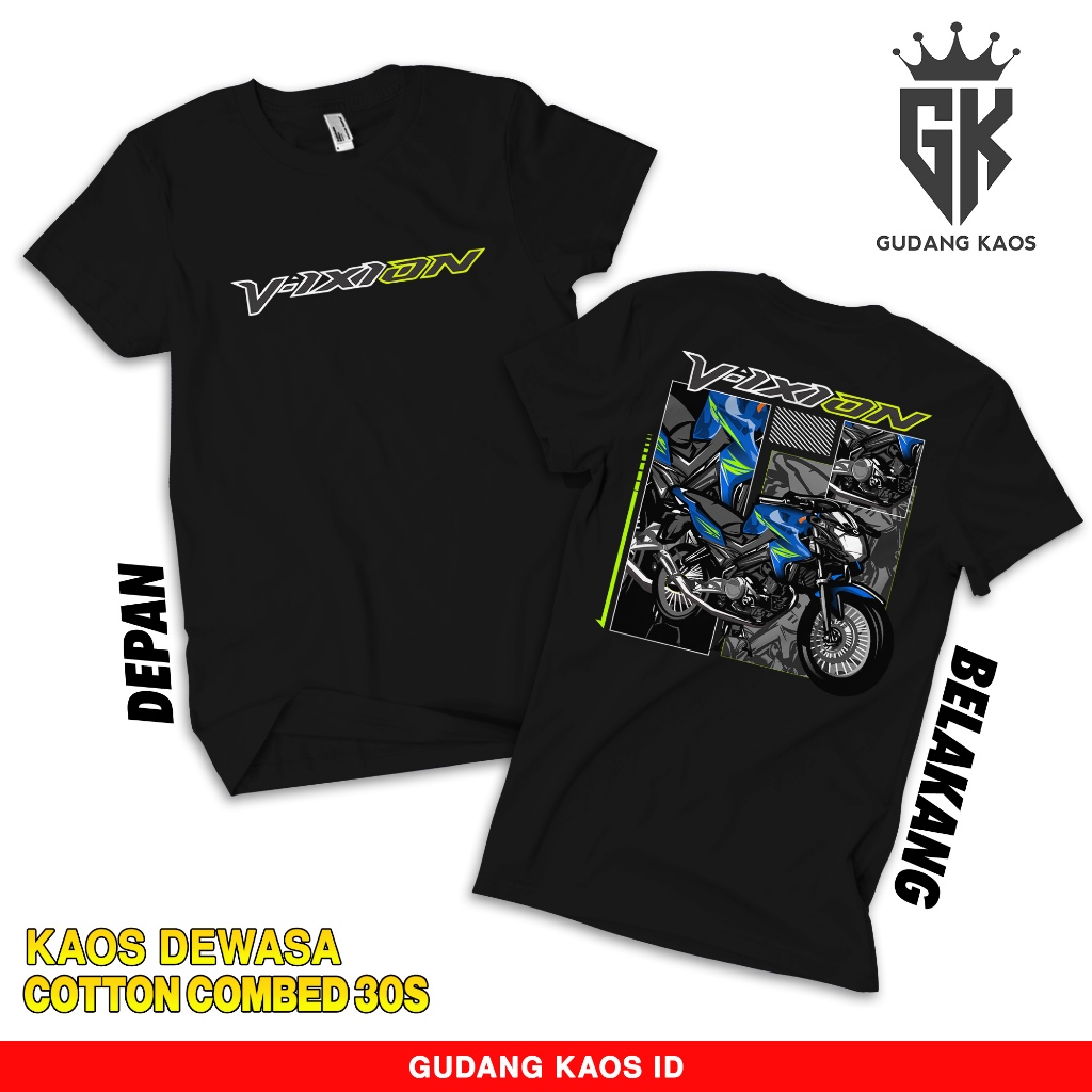 GUDANG KAOS MOTOR VIXION - KAOS RACING - KAOS VIXION - BAJU MOTOR VIXION - KAOS PRIA DAN WANITA - BA