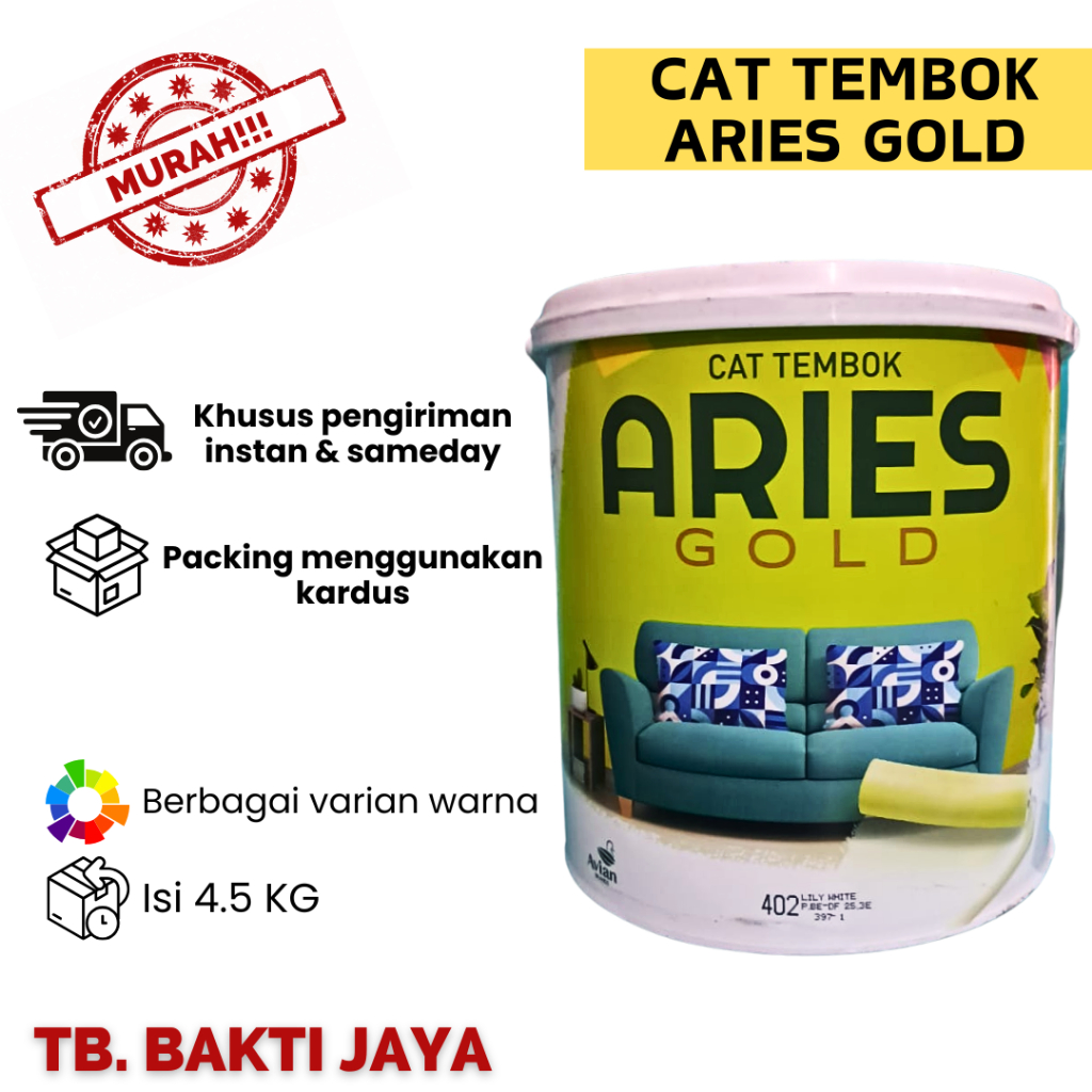 Cat Tembok Interior Cat Tembok ARIES Cat Tembok 5KG ARIES GOLD