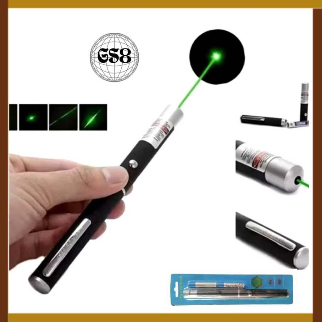 (GS8)Lampu Green Laser Pointer Hijau  /Senter Laser Hijau Jarak Jauh