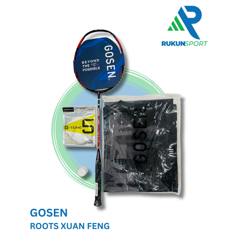 Raket Badminton GOSEN ROOTS XUAN FENG (Black/Red)