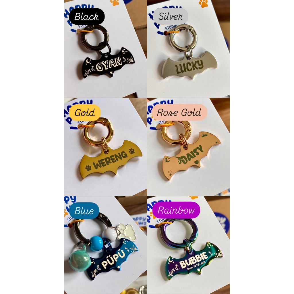 RB Tag Nama Custom Pet Tag Anjing Kucing Premium Stainless Steel