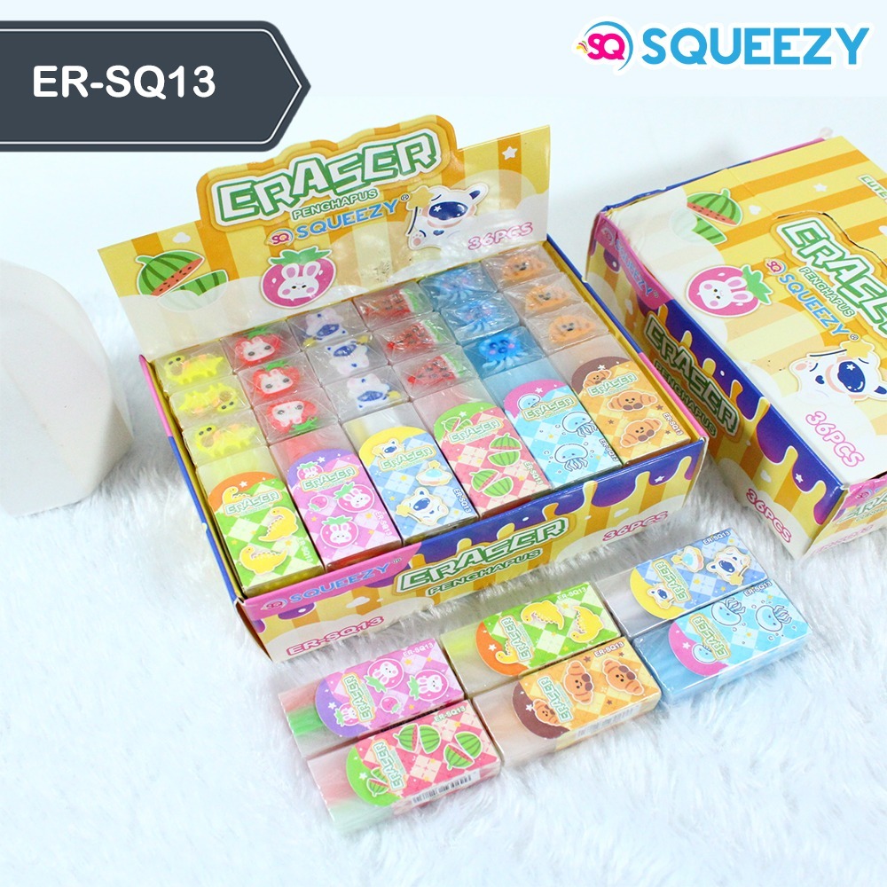 

Penghapus Eraser Bentuk Karakter unik dan lucu Fancy Mix isi 36 / Box