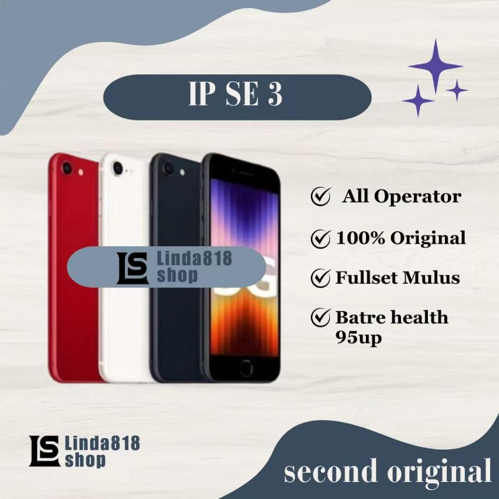 iPhone SE 3 2022 Second Original iPhone SE 2022 Bekas 64GB/128GB/256GB Mulus Normal