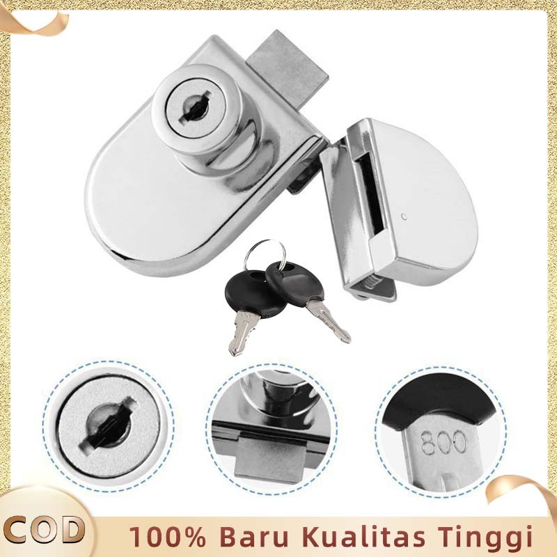 Kunci Kaca Dua Sisi Kunci Etalase Kaca Kunci Lemari Pintu Kaca Kunci Lemari Rak Pajang Kaca Jepitan 