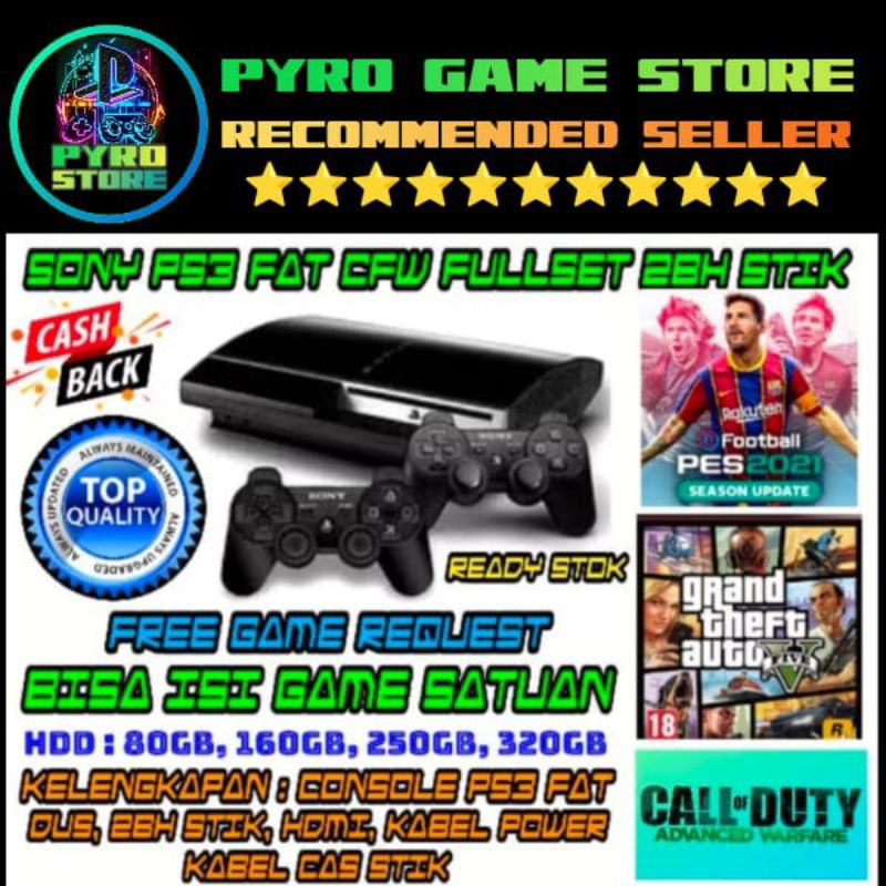 sony playstation 3 atau ps3 Fat seri HL HDD 500GB GARANSI 1TAHUN