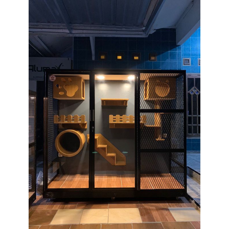 kandang kucing alumunium kandang kucing minimalis cat home cat aquarium kandang kucing besar